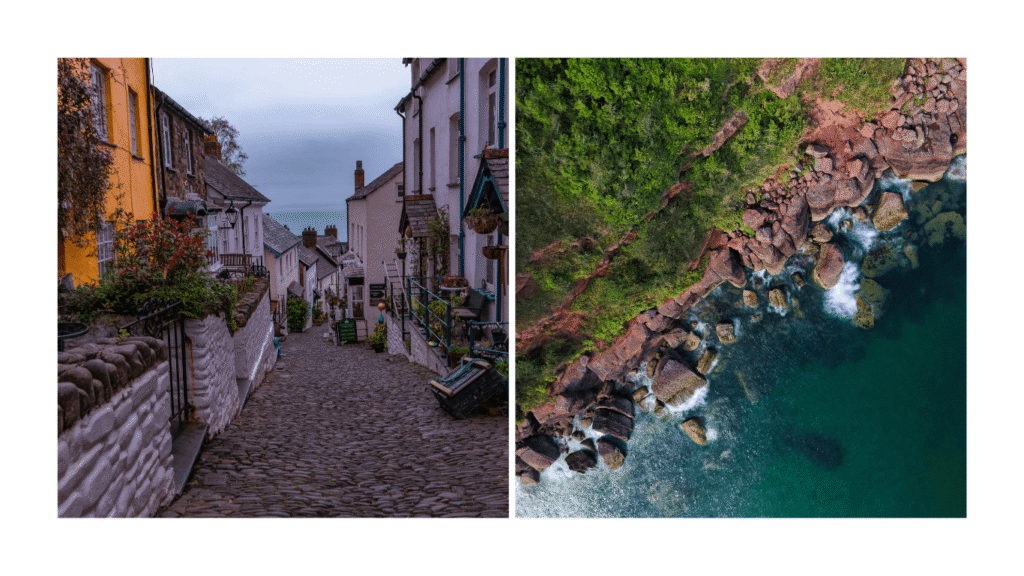 Landschap van Devon tijdens een roadtrip door Zuid-Engeland
Het schilderachtige dorpje Clovelly tijdens een roadtrip van Dover naar Cornwall