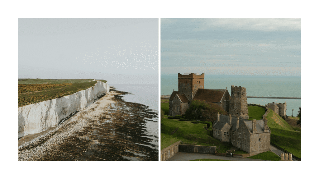 White Cliffs of Dover tijdens roadtrip van Dover naar Cornwall.
Dover Castle als startpunt van een roadtrip door Zuid-Engeland
