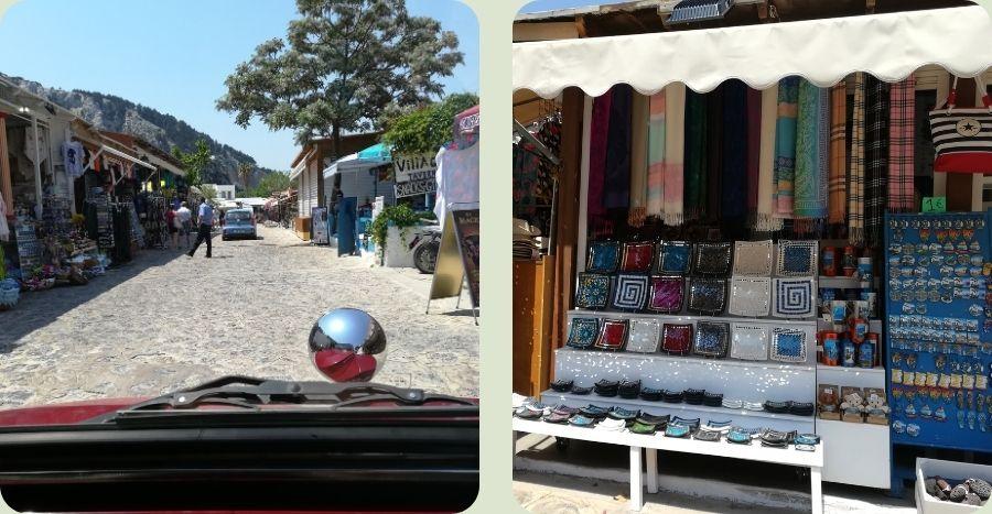 Gezellige souvenirwinkeltjes en straatjes in het bergdorpje Zia op Kos