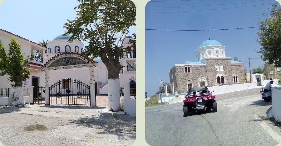Traditionele Griekse kerk in Antimachia ontdekken tijdens een buggy tour op Kos